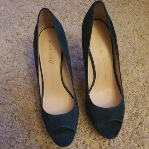 Green suede shoes